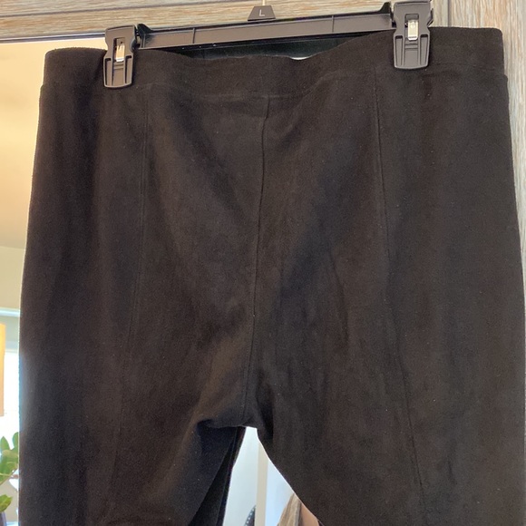 Express, sz L, black velvet riding pants, elastic waist, hemmed detailing, NWOT! - Picture 6 of 8